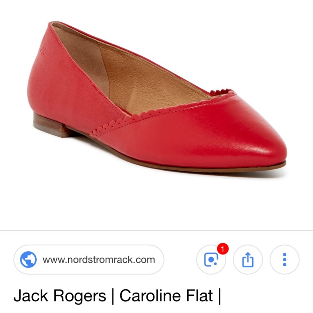 Jack Rogers Caroline Flat- Red